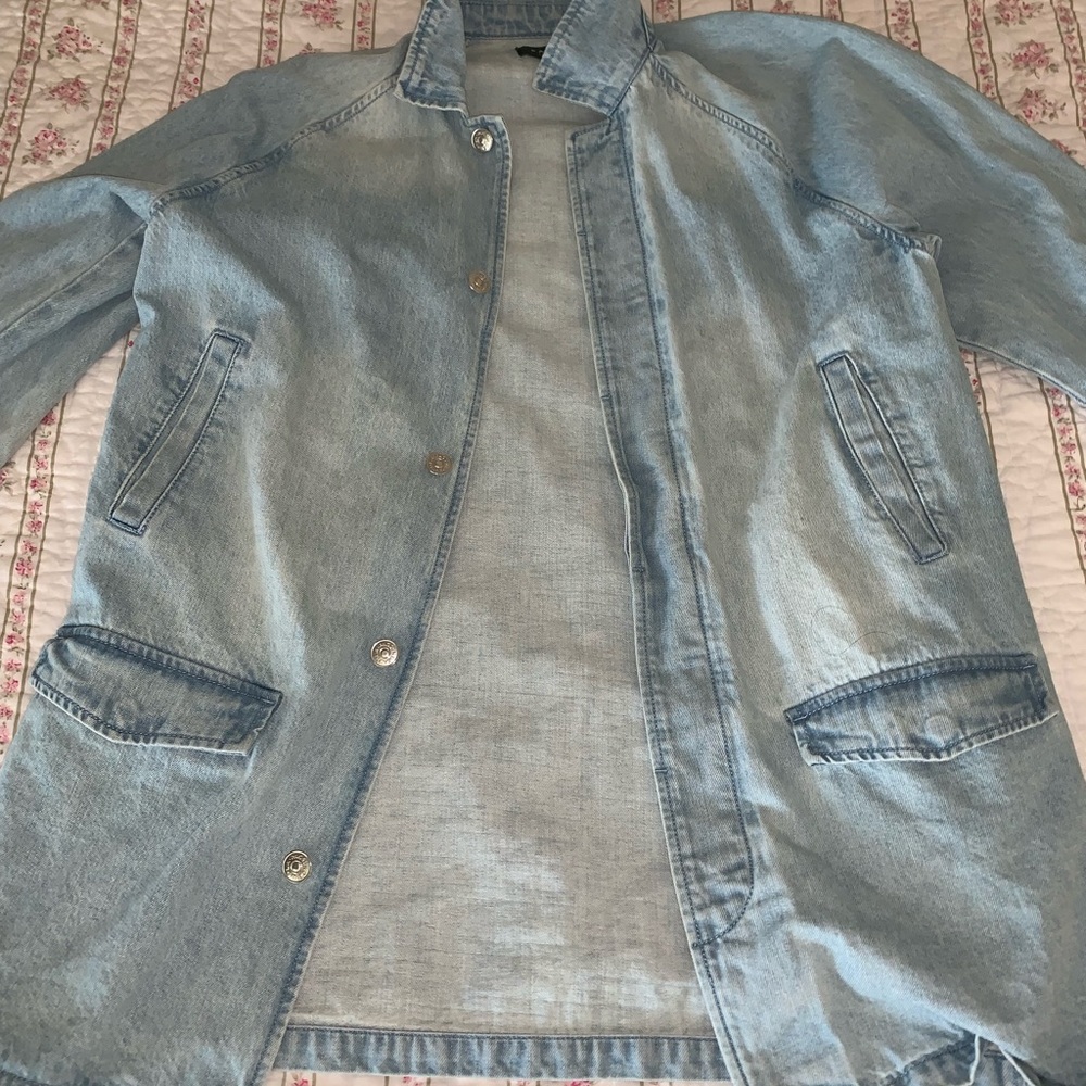 Pacsun denim trench coat